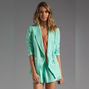 PLENTY FOR Tracy Reese Linen Blazer, NWOT, Size P (Fits like a Small)
